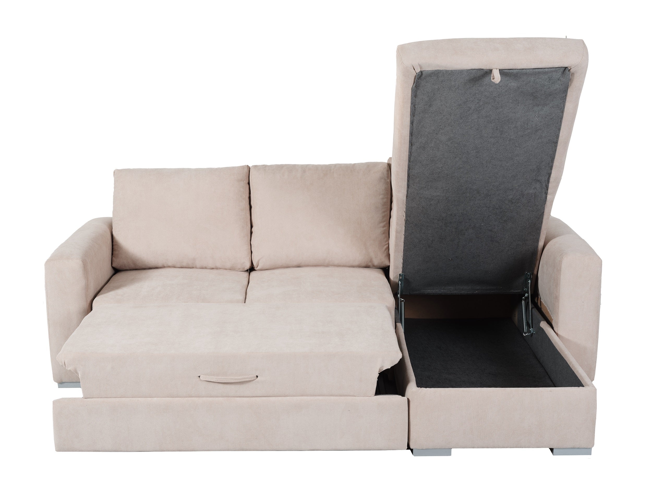 DIVANO LETTO ANGOLARE CON CONTENITORE