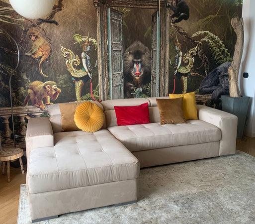 Divano Letto Angolare con Chaise Longue e Poggiatesta regolabili - PUCCINI - Divanoso