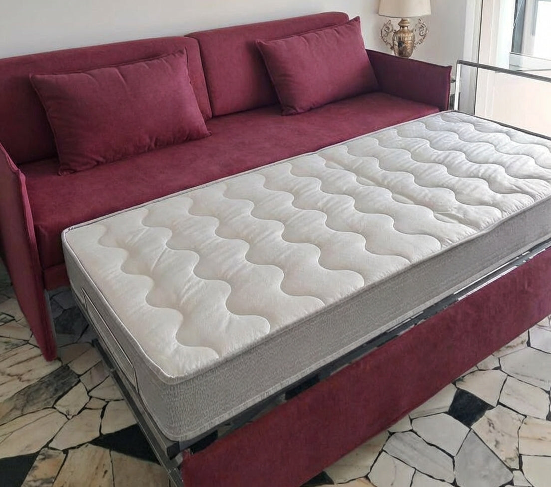 divano letto con materasso alto