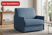 BEA - Poltrona Letto Salvaspazio con Materasso alto 20 cm
