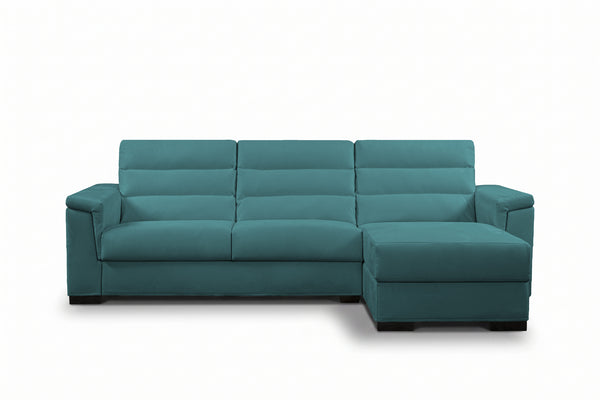 BLANCO - Divano Letto con Penisola e Materasso Alto 20 cm