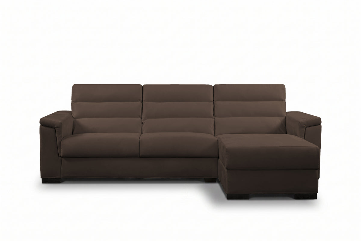 BLANCO - Divano Letto con Penisola e Materasso Alto 20 cm