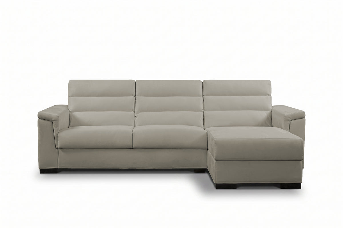 BLANCO - Divano Letto con Penisola e Materasso Alto 20 cm
