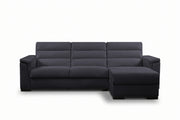 BLANCO - Divano Letto con Penisola e Materasso Alto 20 cm