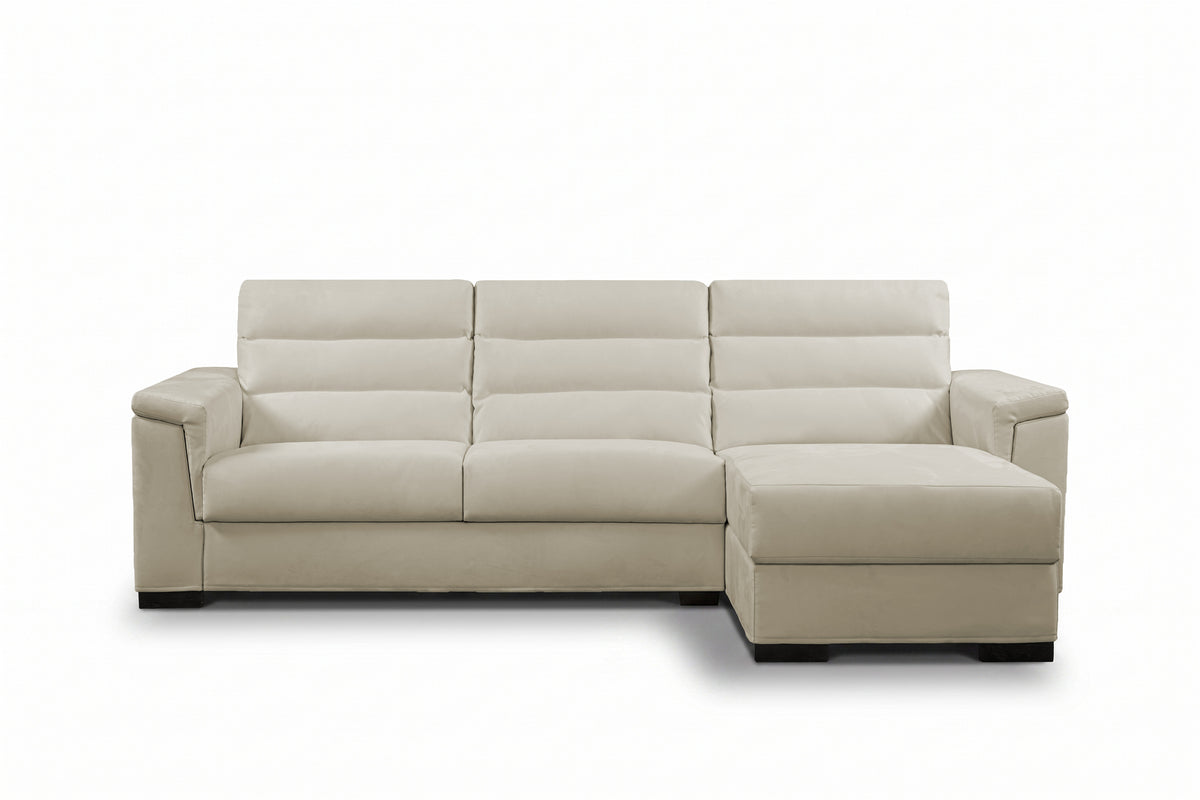 BLANCO - Divano Letto con Penisola e Materasso Alto 20 cm