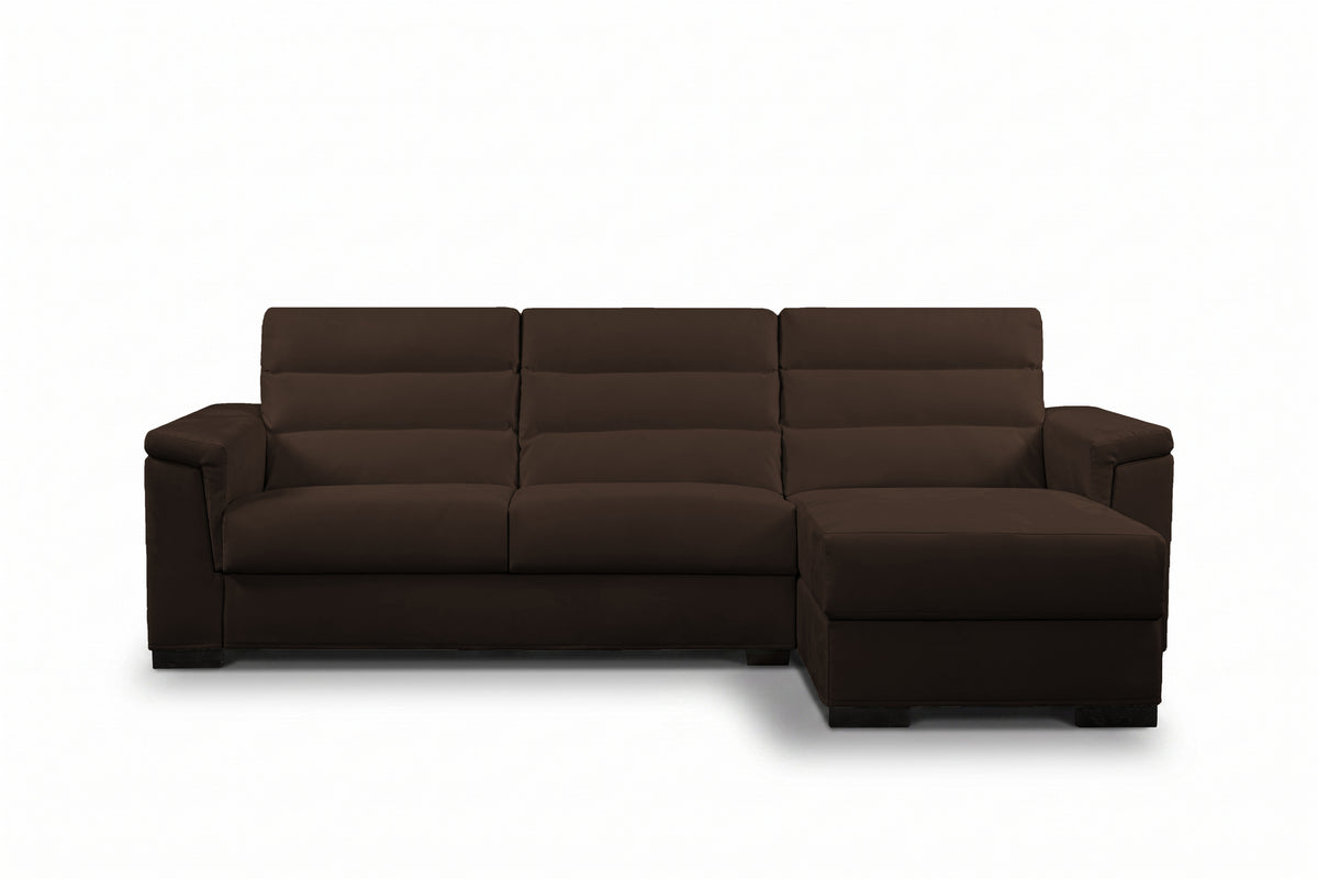 BLANCO - Divano Letto con Penisola e Materasso Alto 20 cm