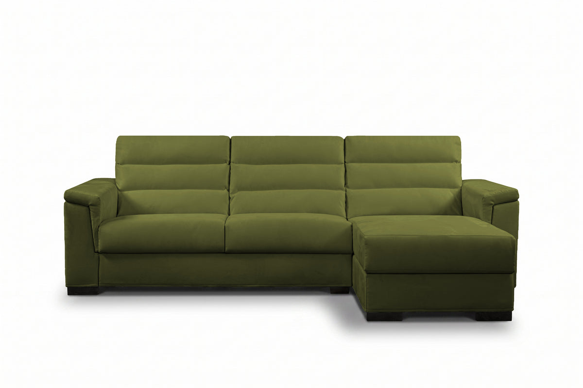 BLANCO - Divano Letto con Penisola e Materasso Alto 20 cm