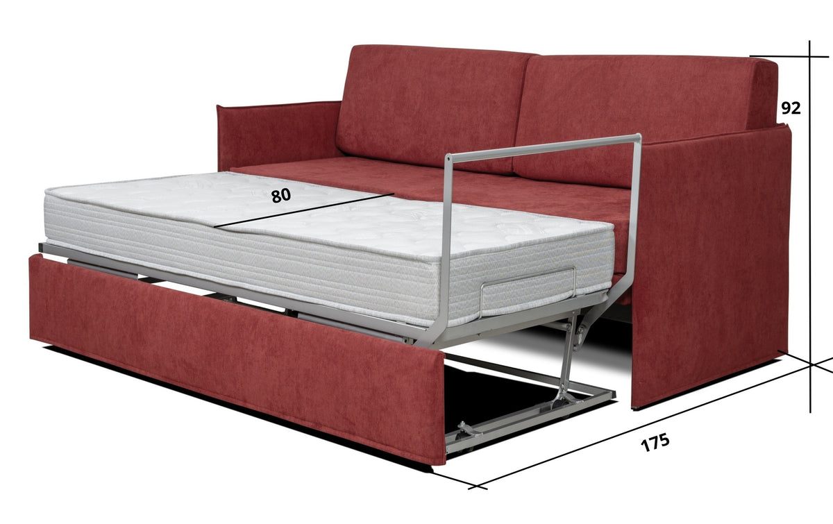 Dimensioni del divano letto aperto