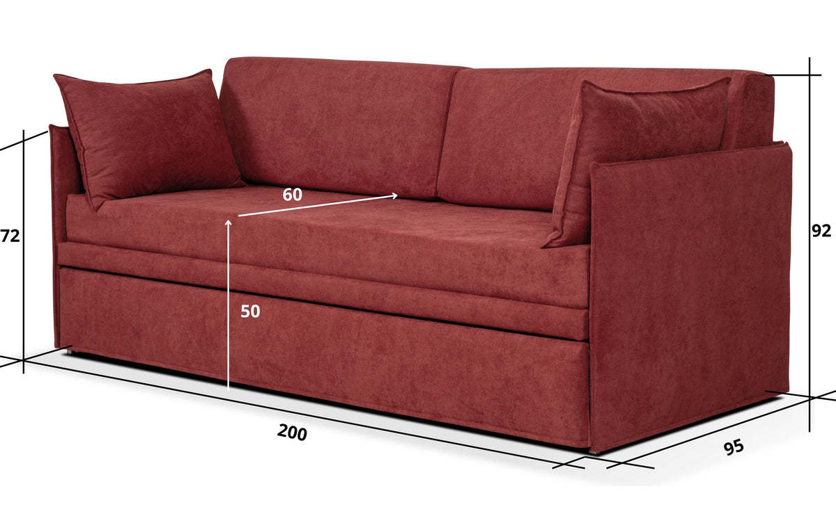 Dimensioni del divano letto chiuso