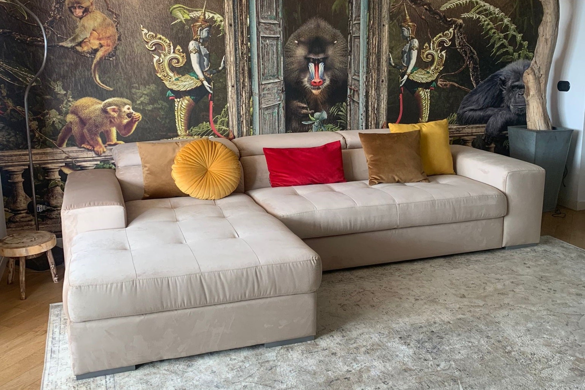 Divano Letto Angolare Chaise Longue e Poggiatesta - PUCCINI