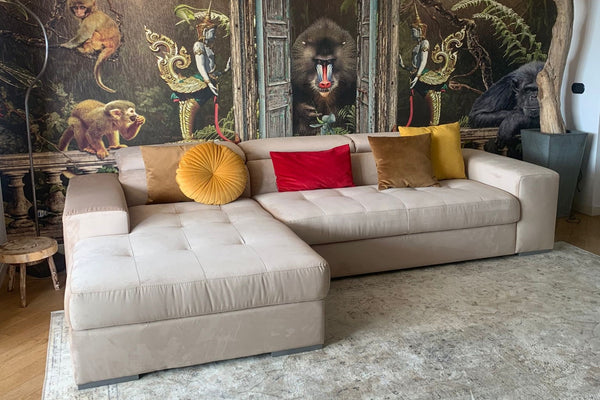 Divano Letto Angolare Chaise Longue e Poggiatesta - PUCCINI