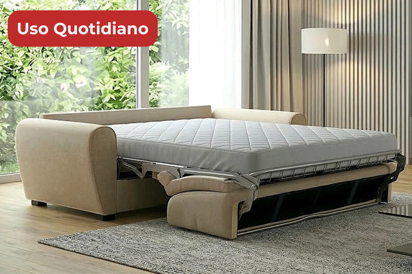 EGAN - Divano Letto Moderno con Materasso Alto 20 cm