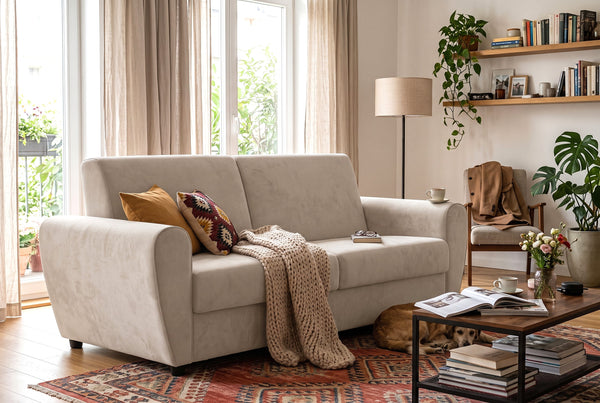 EGAN - Divano Letto Moderno con Materasso Alto 20 cm