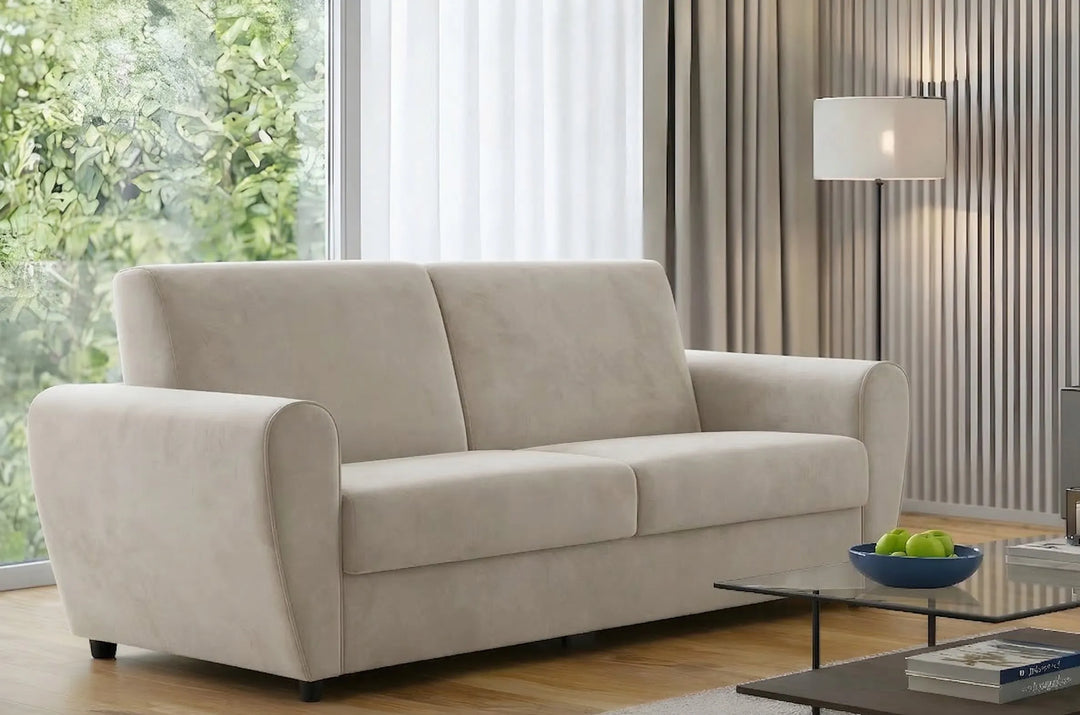 EGAN- Divano Letto Moderno con Materasso Alto 18 cm