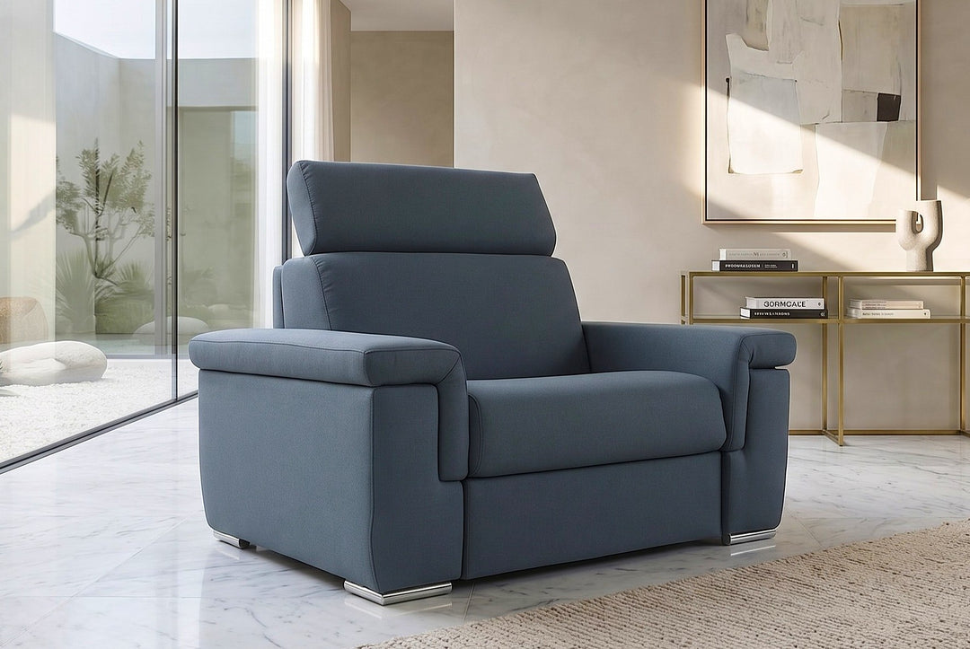 NAMY - Poltrona Letto con Materasso Alto 17 cm e Poggiatesta