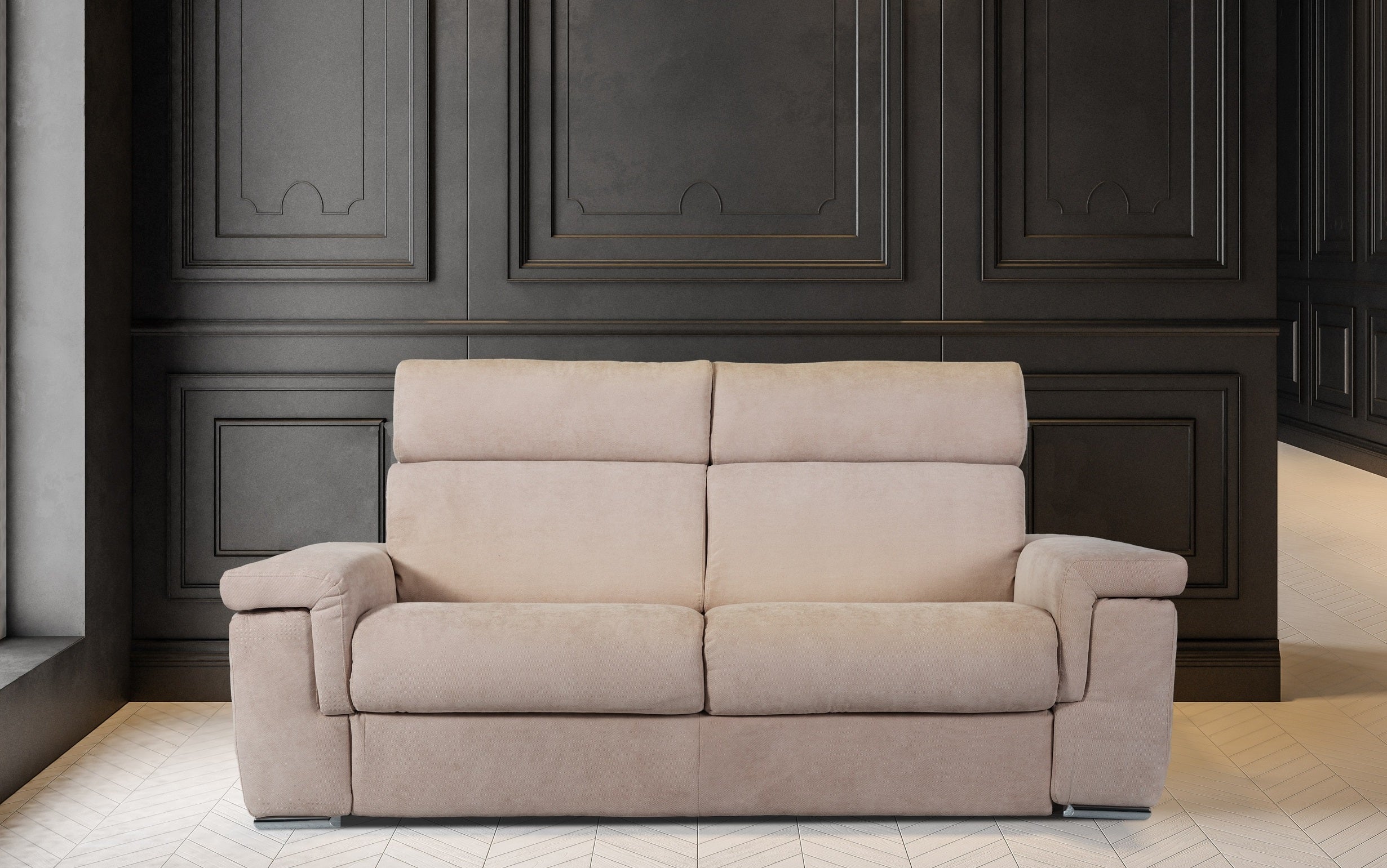 divano letto a 2 o 3 posti con materasso 17 cm estraibile e tessuto sfoderabile o ecopelle