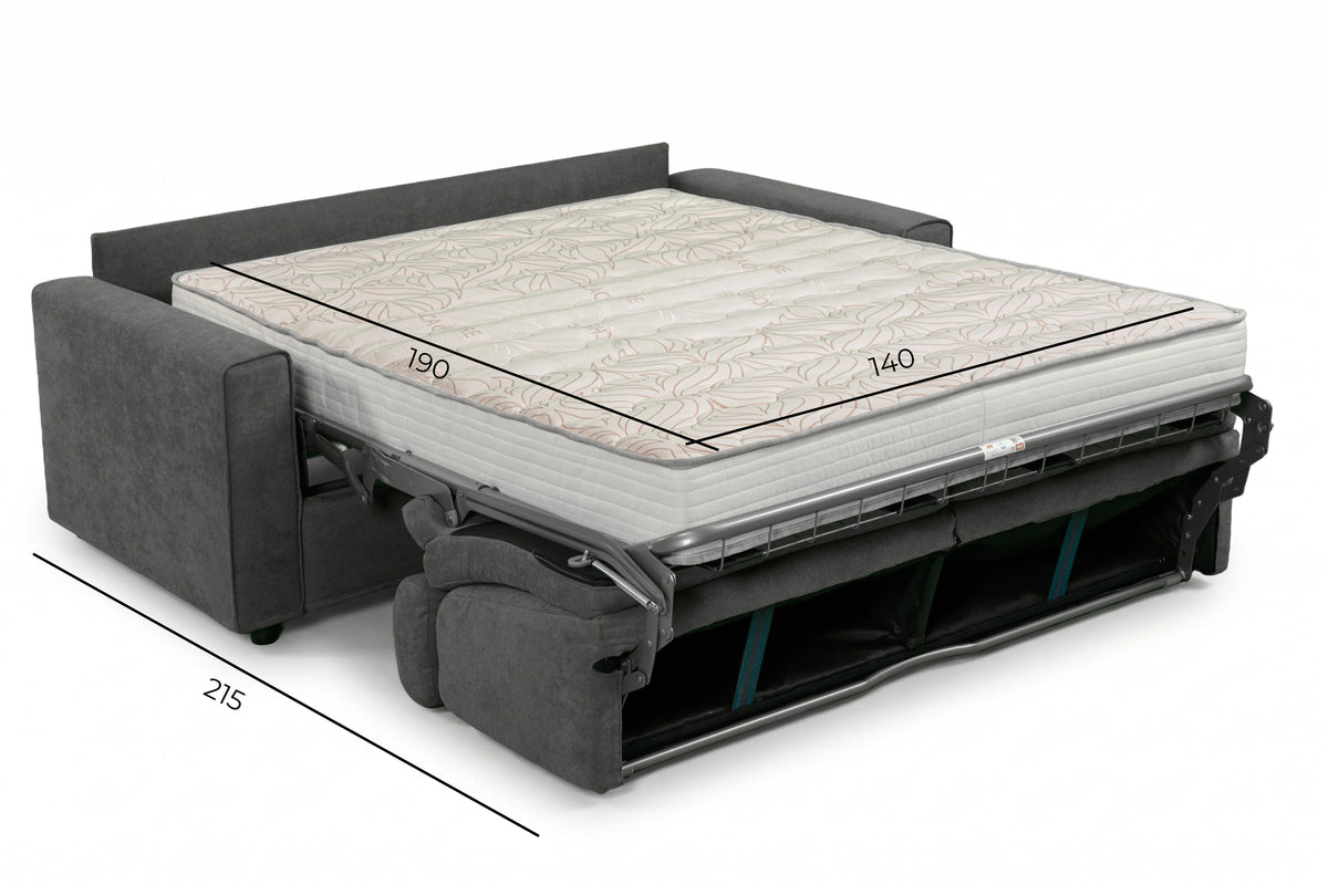 Dimensioni del divano letto aperto