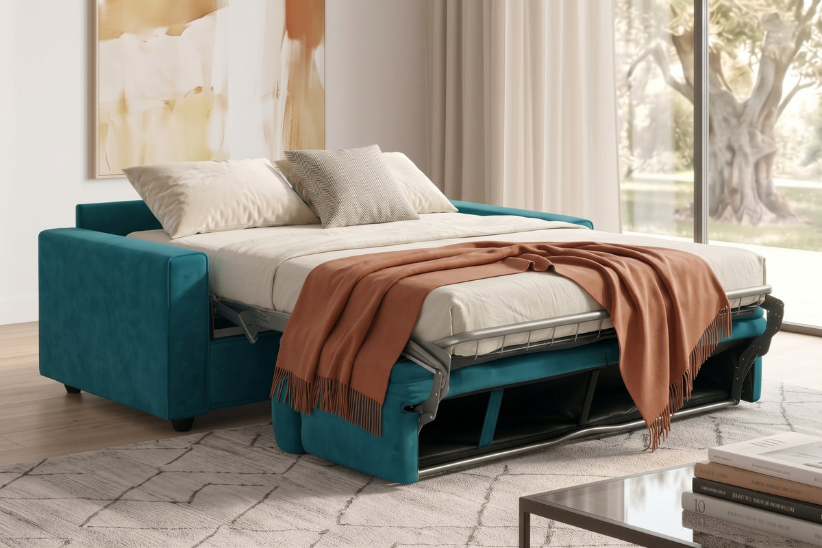 SERENO - Divano Letto con Poggiatesta Reclinabili Materasso Alto 20 cm