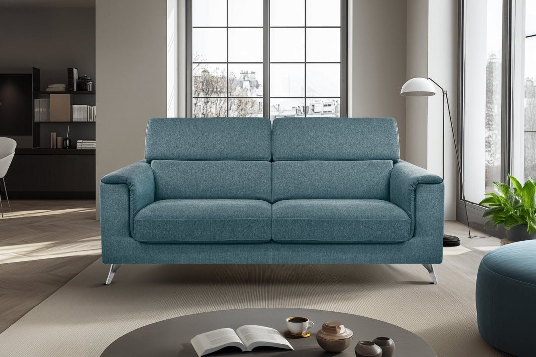 Divano Componibile Moderno con Poggiatesta e Piedini Alti – GALIOR - Divanoso