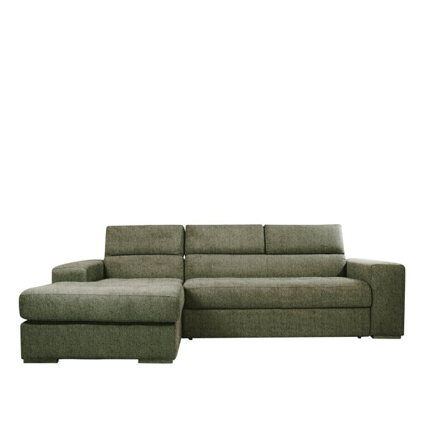 Divano Letto Angolare con Chaise Longue e Poggiatesta regolabili - PUCCINI - Divanoso