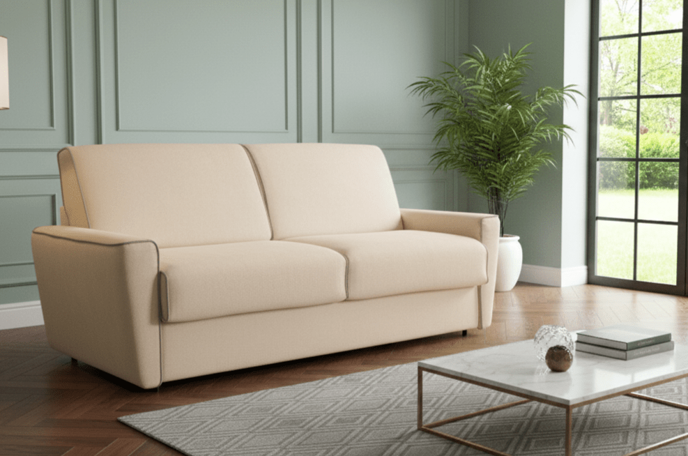 Penelope - Divano letto con materasso alto in memory
