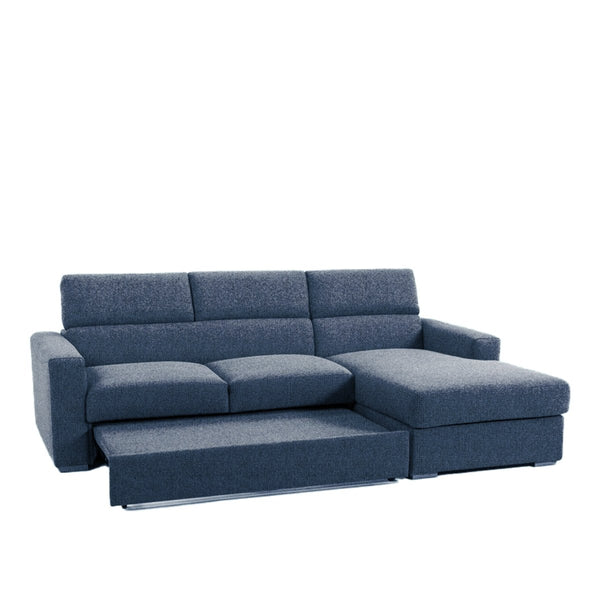 Divano Letto con Penisola Chaise Longue - HANSEL - Divanoso
