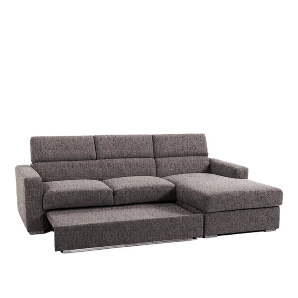 Divano Letto con Penisola Chaise Longue - HANSEL - Divanoso