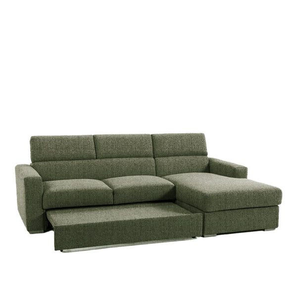 Divano Letto con Penisola Chaise Longue - HANSEL - Divanoso