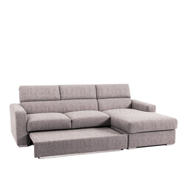 Divano Letto con Penisola Chaise Longue - HANSEL - Divanoso