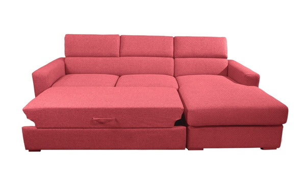 Divano Letto con Penisola Chaise Longue - HANSEL - Divanoso
