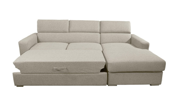 Divano Letto con Penisola Chaise Longue - HANSEL - Divanoso