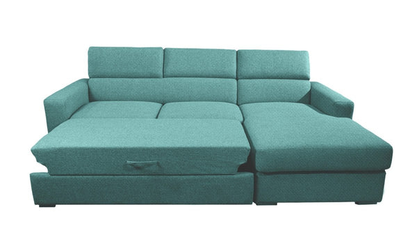Divano Letto con Penisola Chaise Longue - HANSEL - Divanoso
