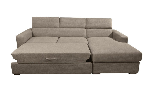 Divano Letto con Penisola Chaise Longue - HANSEL - Divanoso