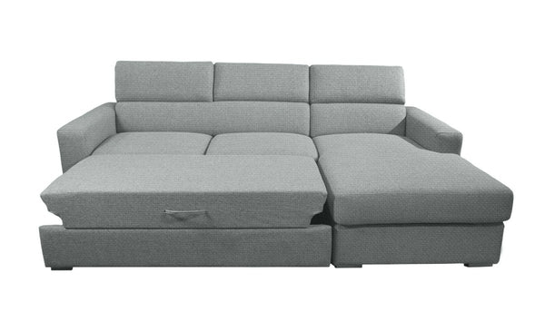Divano Letto con Penisola Chaise Longue - HANSEL - Divanoso