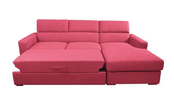 Divano Letto con Penisola Chaise Longue - HANSEL - Divanoso
