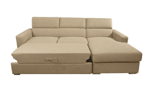 Divano Letto con Penisola Chaise Longue - HANSEL - Divanoso
