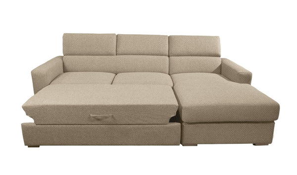 Divano Letto con Penisola Chaise Longue - HANSEL - Divanoso